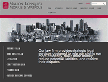 Tablet Screenshot of mallon-lonnquist.com